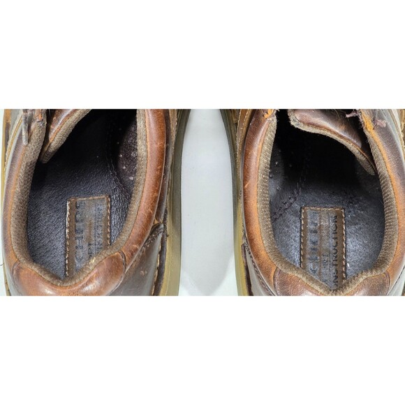 Vintage 90s Y2K Skechers Men\'s 8 Brown Leather Bicycle Toe Casual Oxfords Grunge